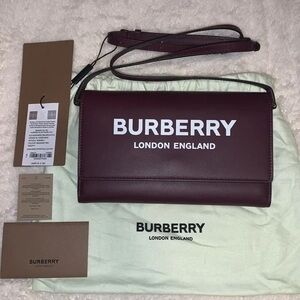 Burberry Maroon Crossbody Bag